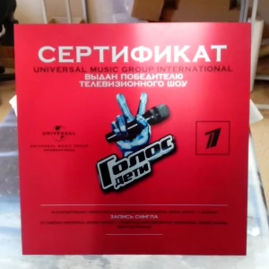 Таблички из алюминия — Табличка шоу "Голос" — фото